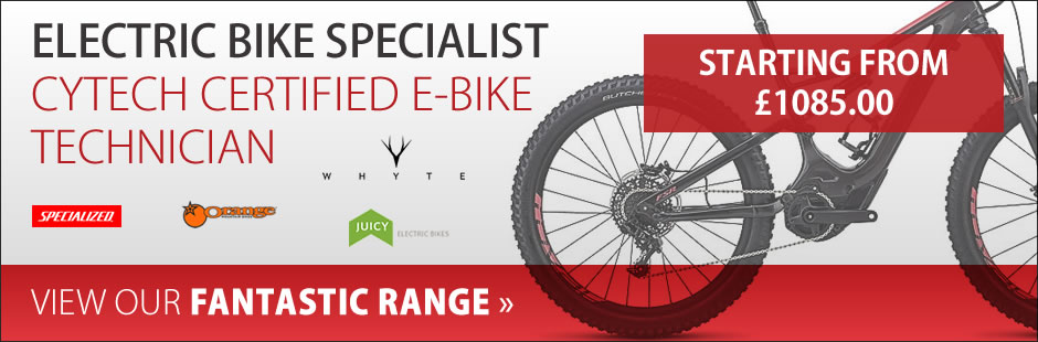 Electric bike specialist with Cytech certified E-bike technician. Demo bikes available. Click to view full range.